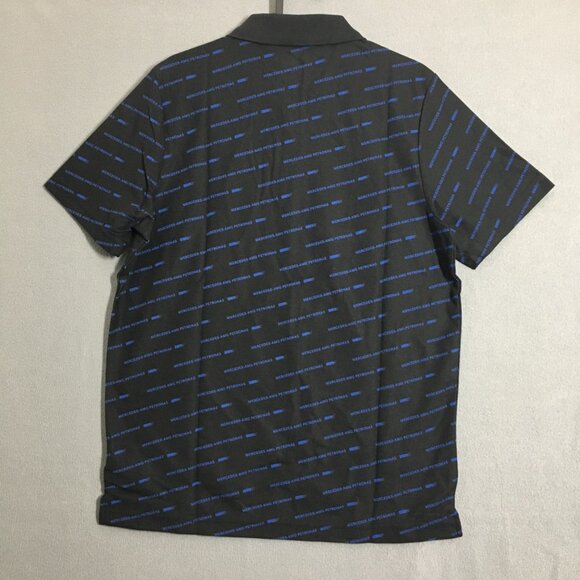 PUMA MAPF1 AOP Mens Medium Polo Shirt Short Sleeve Black Mercedes Benz Print NWT - Picture 12 of 16